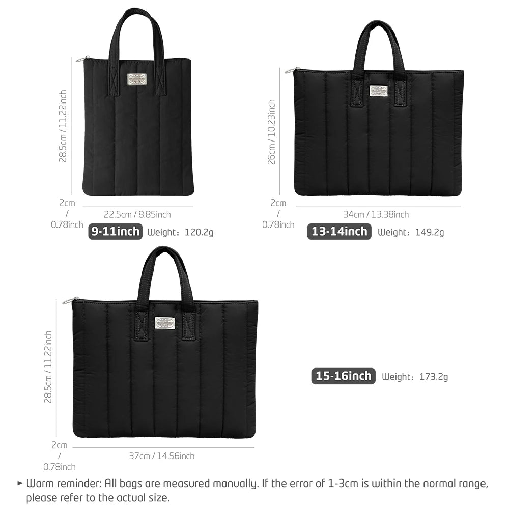 Niedliche, stoßfeste Laptop-Handtasche – Atmungsaktive Hülle mit großem Fassungsvermögen für 11–15 Zoll MacBook, iPad, Lenovo und Xiaomi