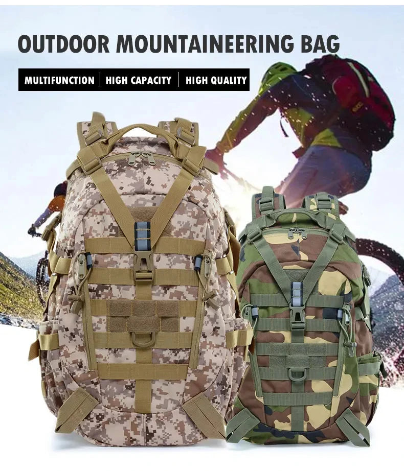 Taktischer Molle-Rucksack für Herren – Militärrucksack für Wandern, Reisen, Camping und Sport