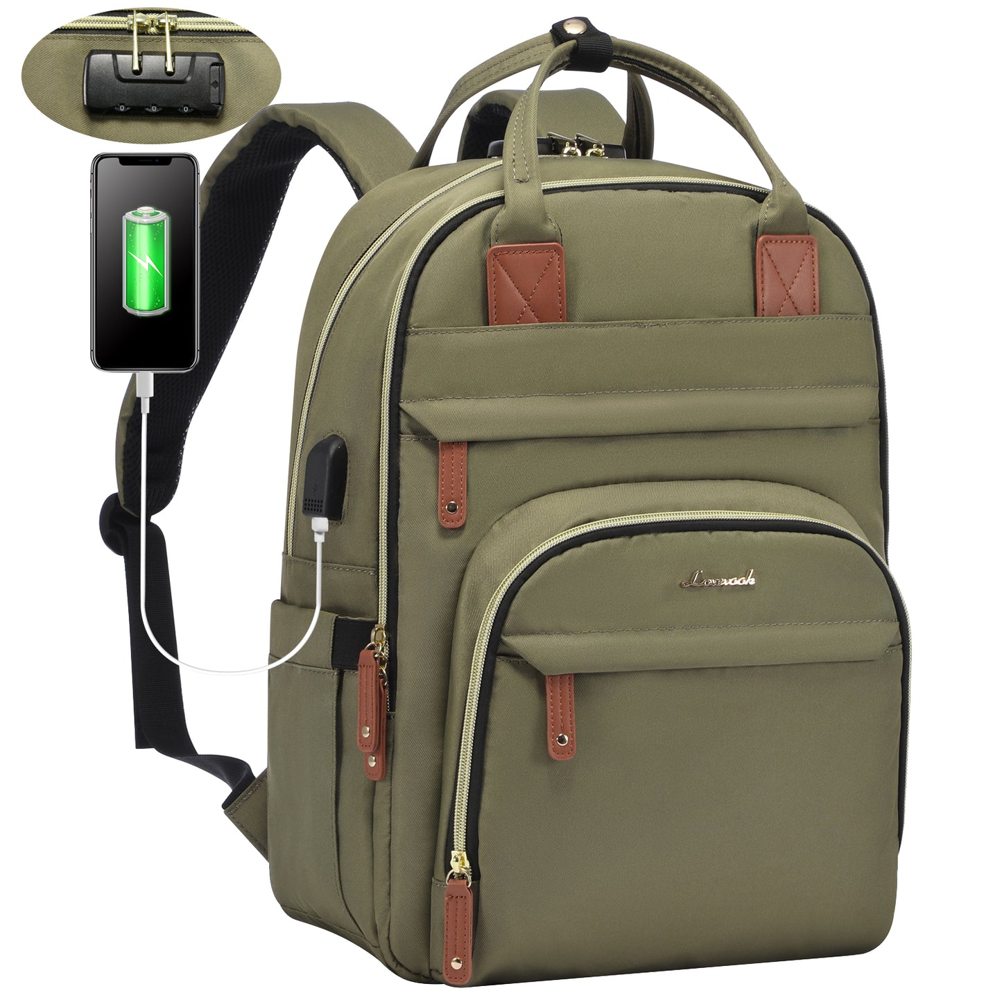 LOVEVOOK Sicherheitsrucksack – Laptoptasche mit Diebstahlschutz für Damen und Herren, ideal für Reisen und Arbeit