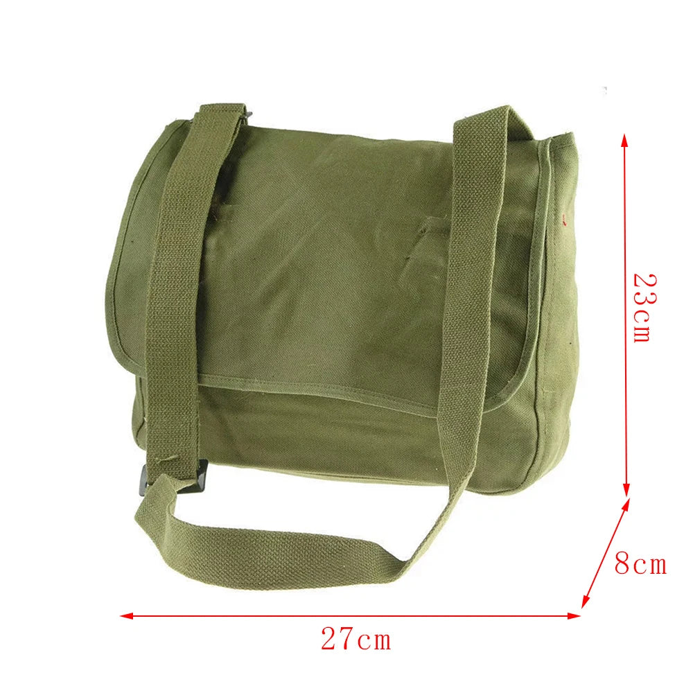 Vintage Militär Canvas Tasche – Kleine Umhängetasche für Damen und Herren