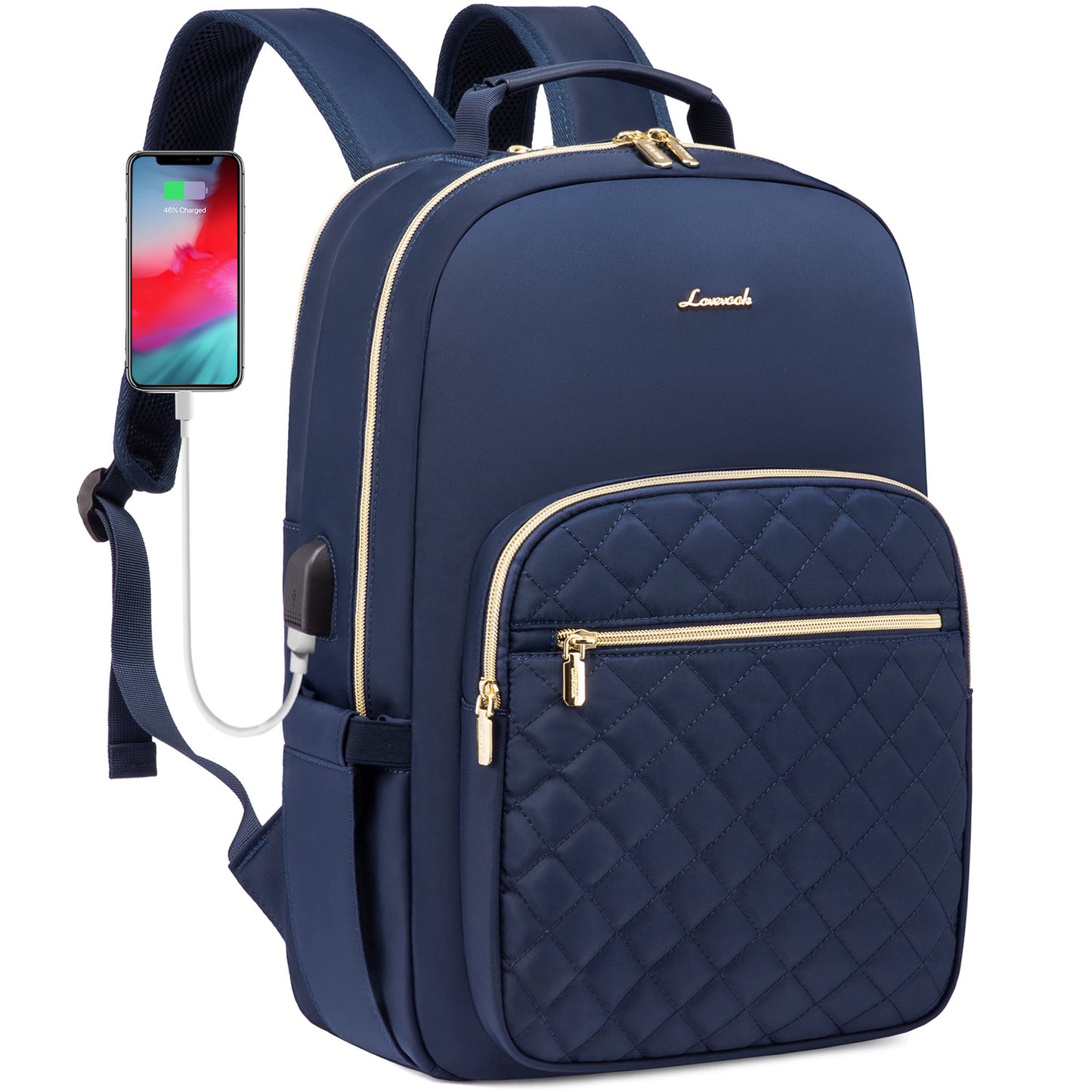 LOVEVOOK 15,6 Zoll Laptop-Rucksack für Damen – Stilvolle gesteppte Business- und Arbeitstasche