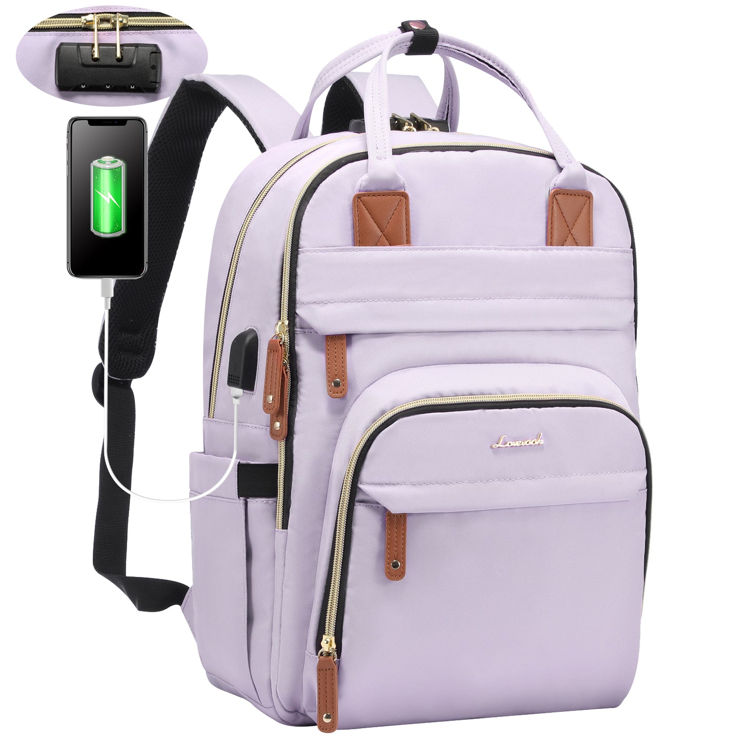 LOVEVOOK Sicherheitsrucksack – Laptoptasche mit Diebstahlschutz für Damen und Herren, ideal für Reisen und Arbeit