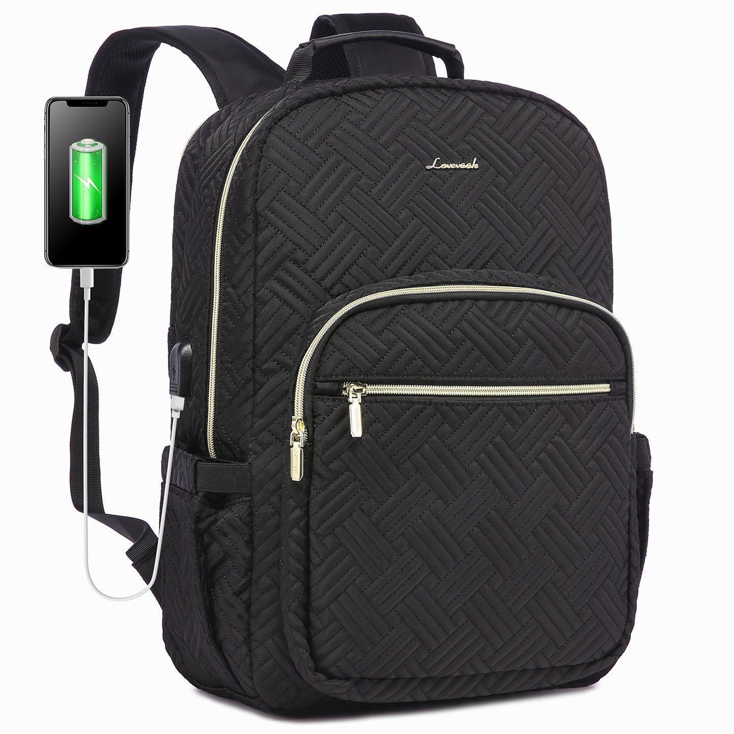 LOVEVOOK 15,6 Zoll Laptop-Rucksack für Damen – Stilvolle gesteppte Business- und Arbeitstasche