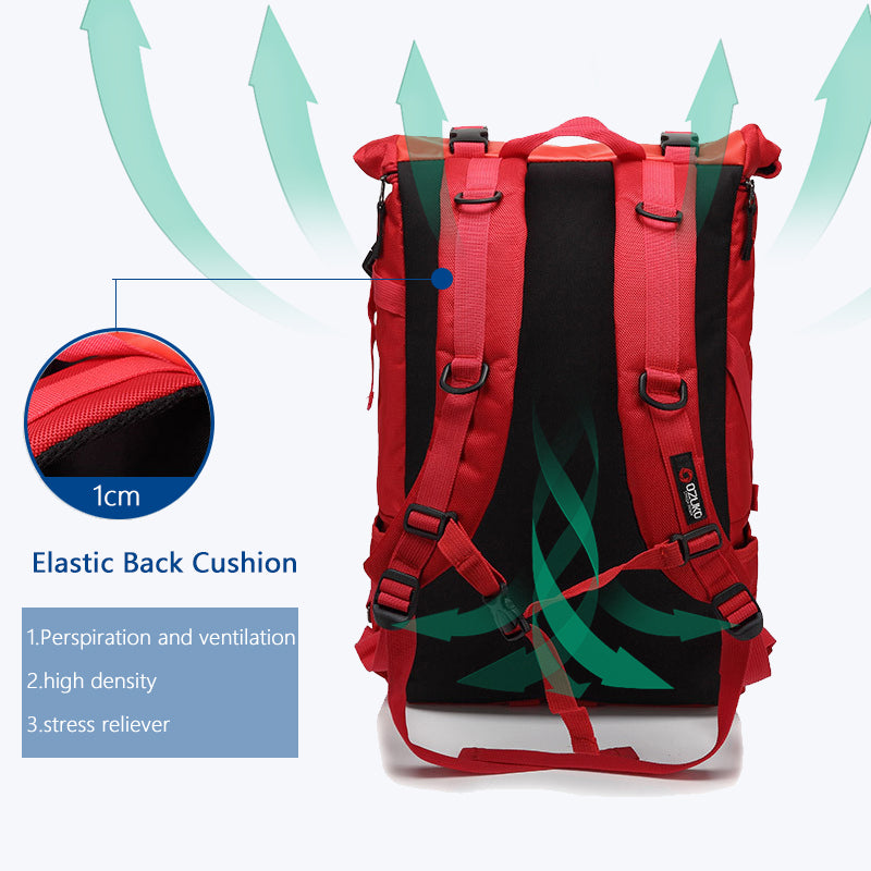 Wasserdichter Ozuko D8020 Rucksack – Leichte Laptoptasche mit sicherem Ziplock-Design