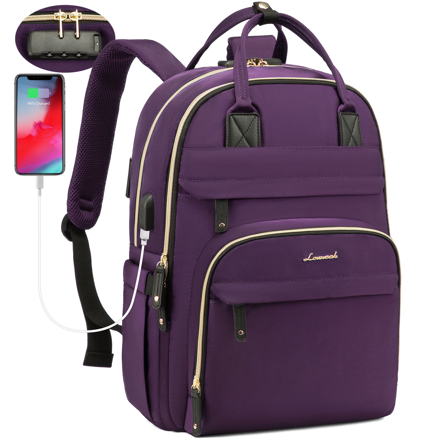 LOVEVOOK Sicherheitsrucksack – Laptoptasche mit Diebstahlschutz für Damen und Herren, ideal für Reisen und Arbeit