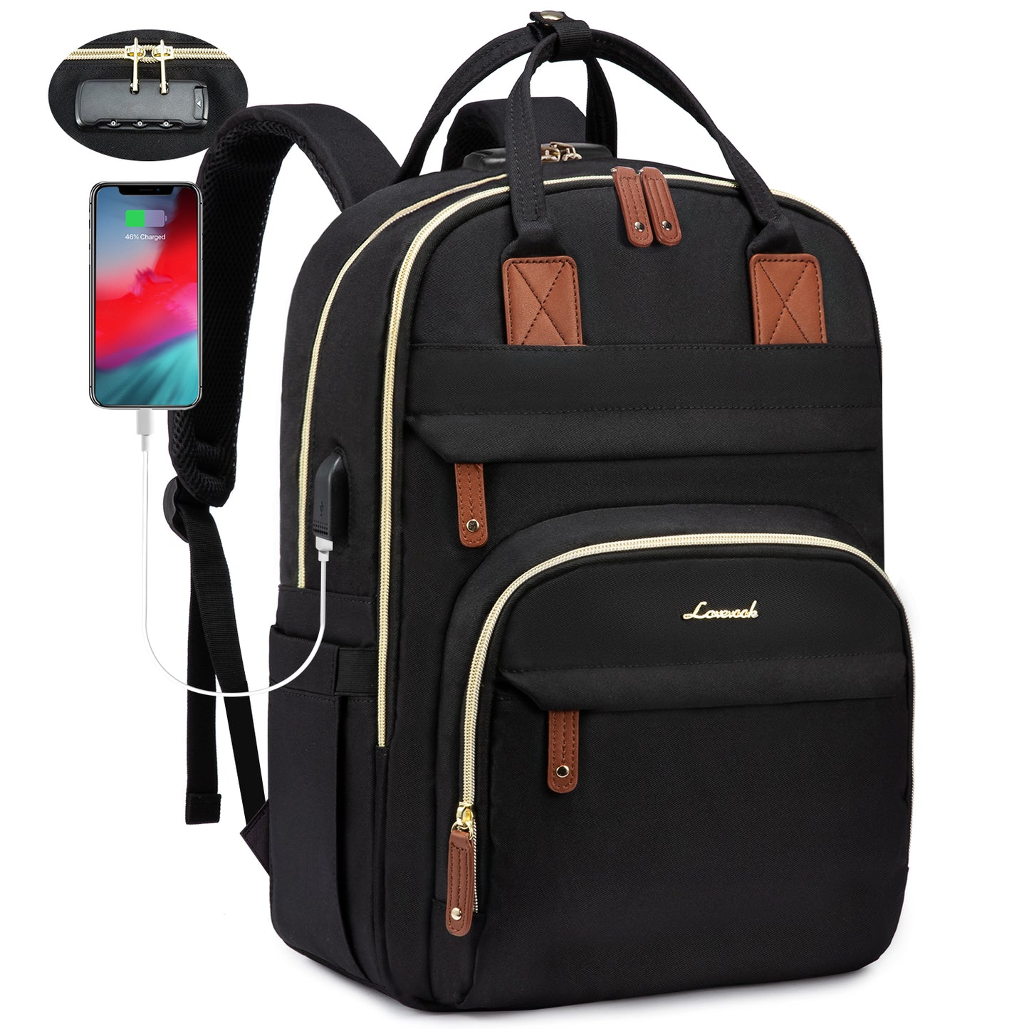 LOVEVOOK Sicherheitsrucksack – Laptoptasche mit Diebstahlschutz für Damen und Herren, ideal für Reisen und Arbeit