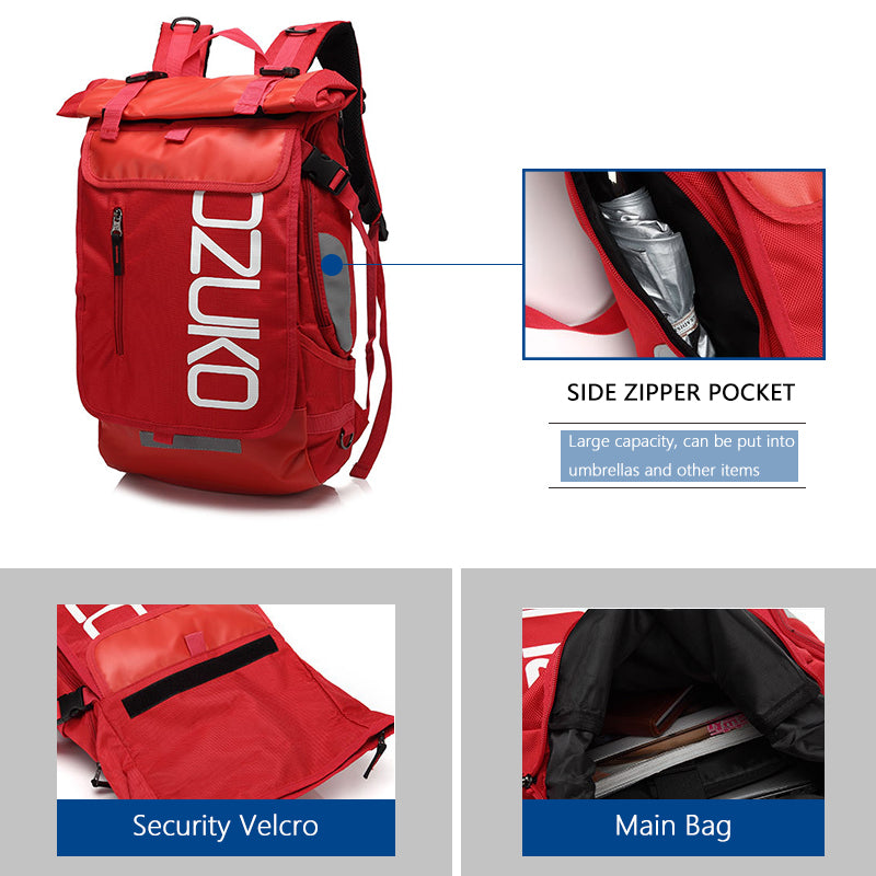 Wasserdichter Ozuko D8020 Rucksack – Leichte Laptoptasche mit sicherem Ziplock-Design