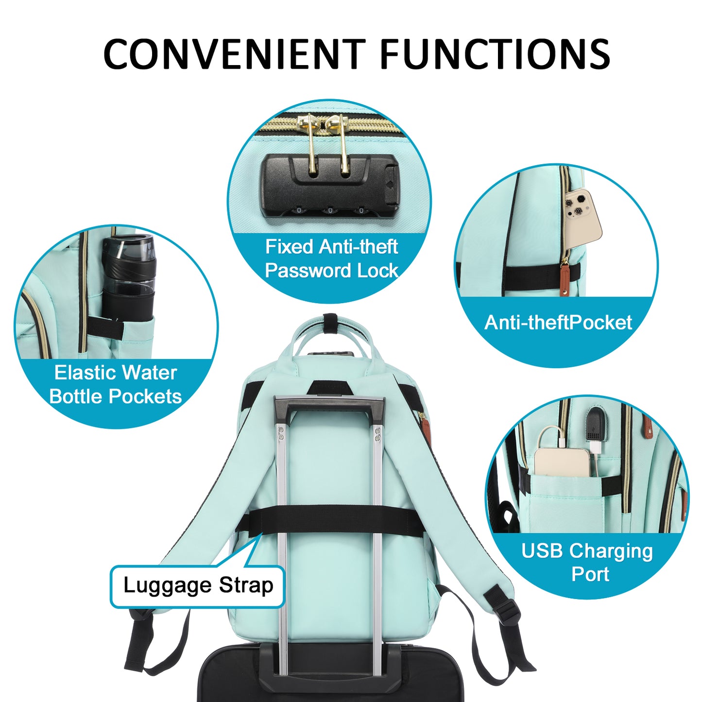 LOVEVOOK Sicherheitsrucksack – Laptoptasche mit Diebstahlschutz für Damen und Herren, ideal für Reisen und Arbeit