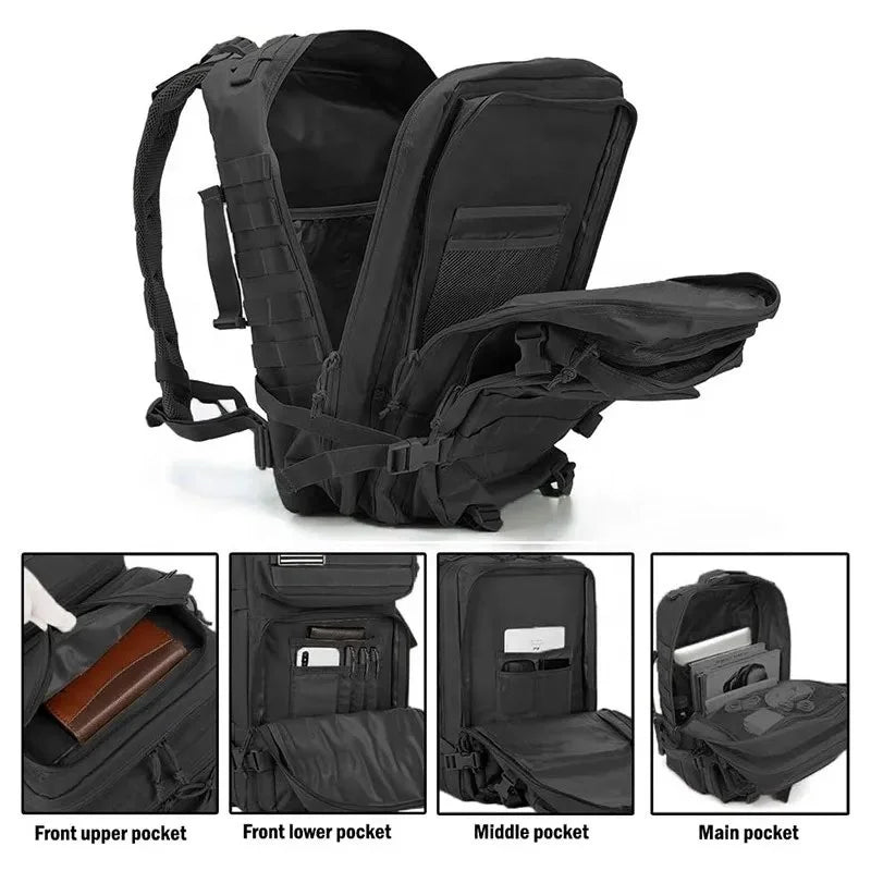 Militärischer taktischer Rucksack – 45L Outdoor-Rucksack für Wandern, Camping, Trekking & Jagd