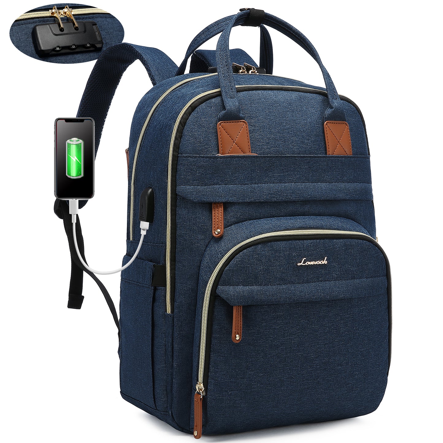 LOVEVOOK Sicherheitsrucksack – Laptoptasche mit Diebstahlschutz für Damen und Herren, ideal für Reisen und Arbeit