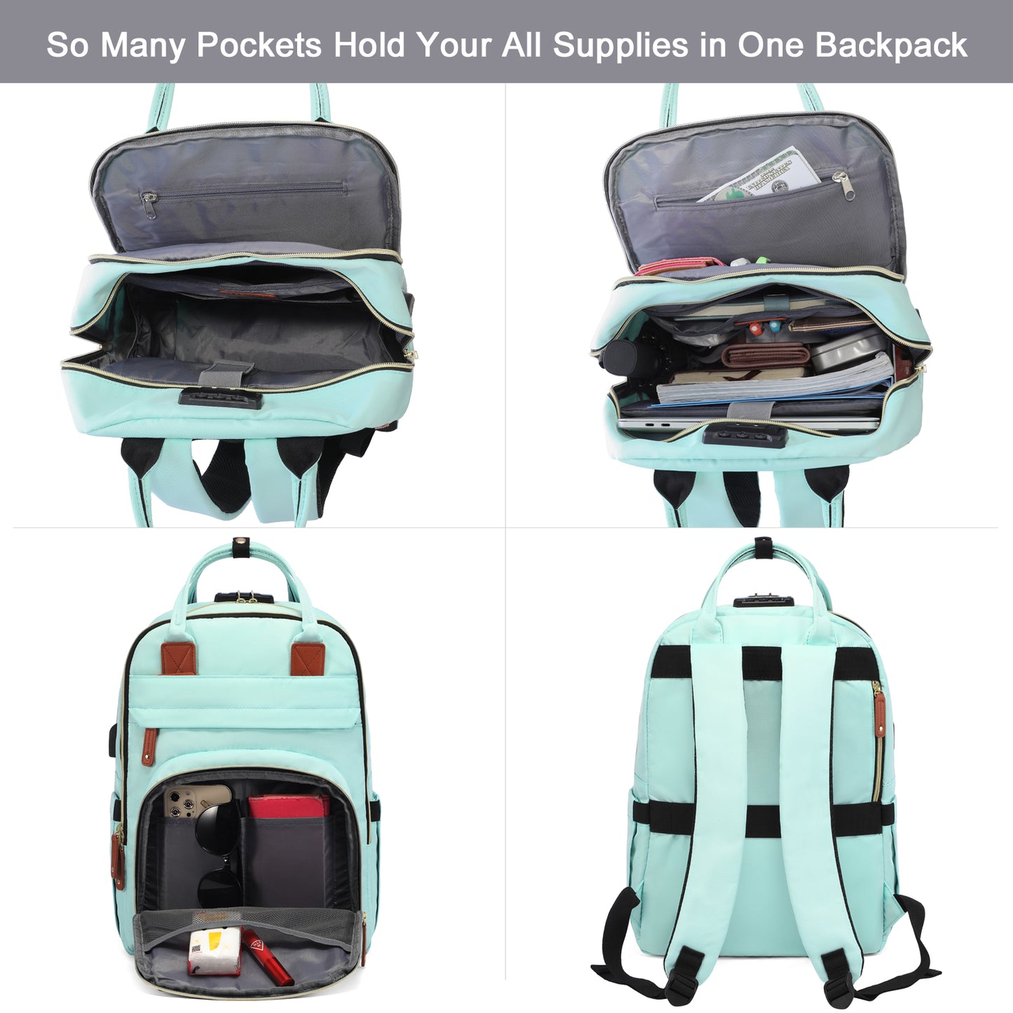 LOVEVOOK Sicherheitsrucksack – Laptoptasche mit Diebstahlschutz für Damen und Herren, ideal für Reisen und Arbeit