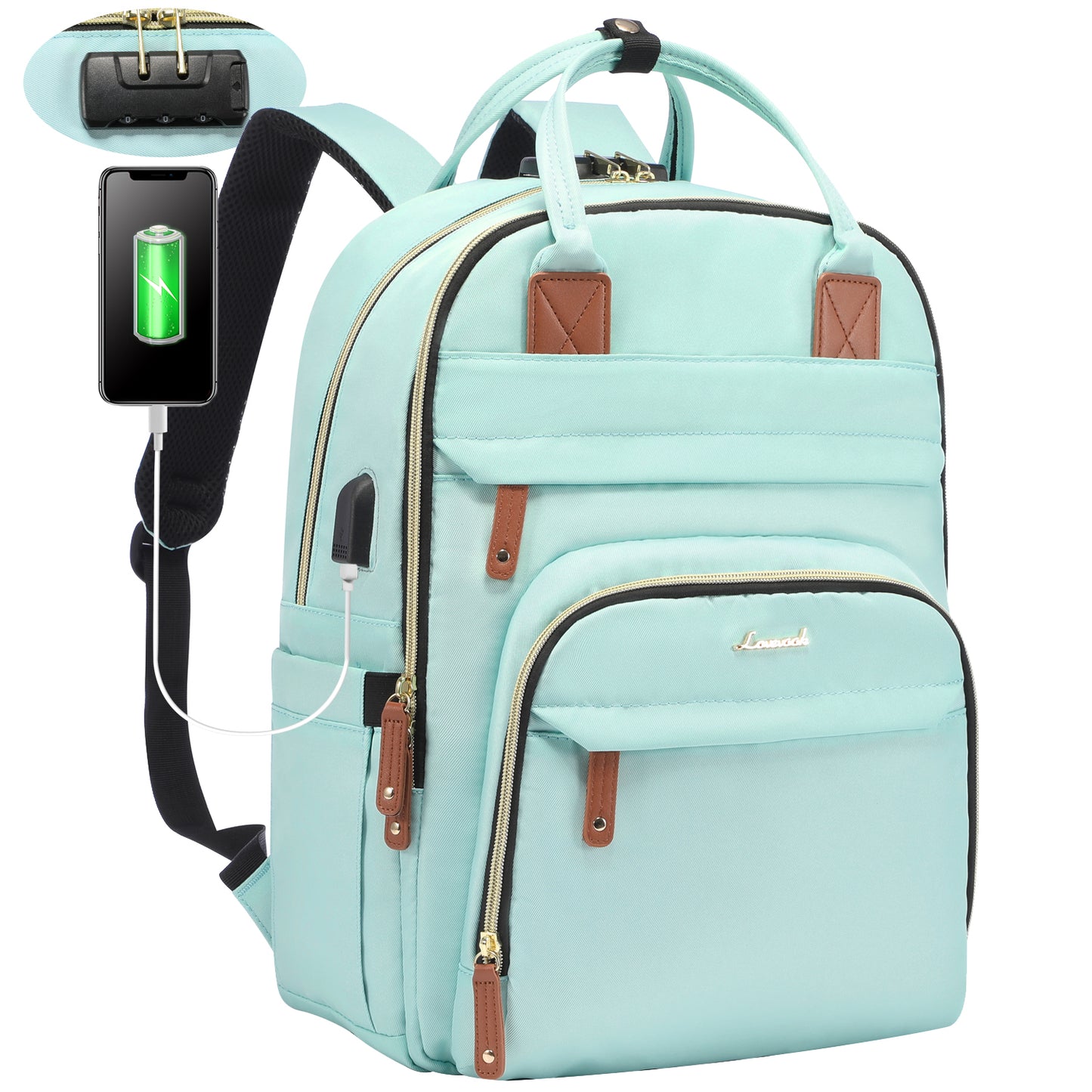 LOVEVOOK Sicherheitsrucksack – Laptoptasche mit Diebstahlschutz für Damen und Herren, ideal für Reisen und Arbeit