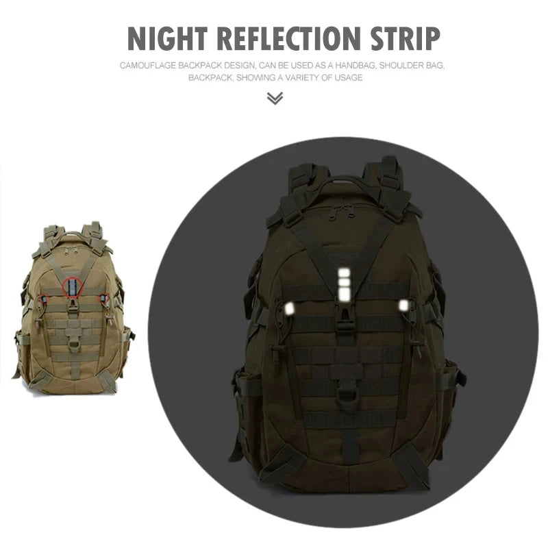 Taktischer Molle-Rucksack für Herren – Militärrucksack für Wandern, Reisen, Camping und Sport