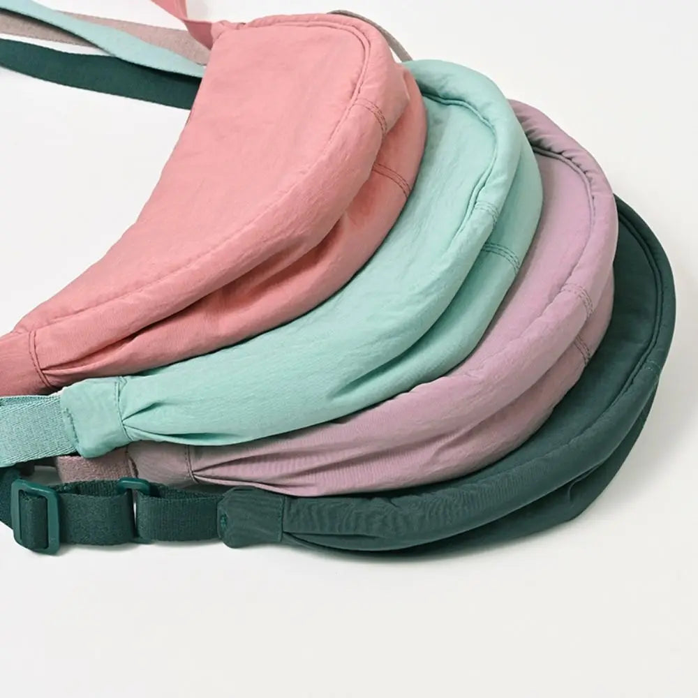 Damen-Umhängetasche aus Nylon – Stilvolle, einfarbige Umhänge- und Unterarmtasche für lässige und sportliche Looks