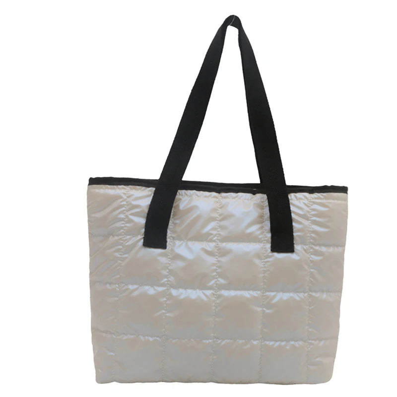 Gesteppte Tragetasche aus Baumwolle – Gepolsterte Handtasche mit großem Fassungsvermögen für Damen, perfekt für Reisen und den täglichen Gebrauch