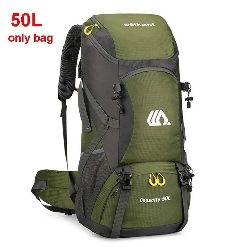 50L wasserdichter Wanderrucksack – Reise- und Campingrucksack mit großem Fassungsvermögen