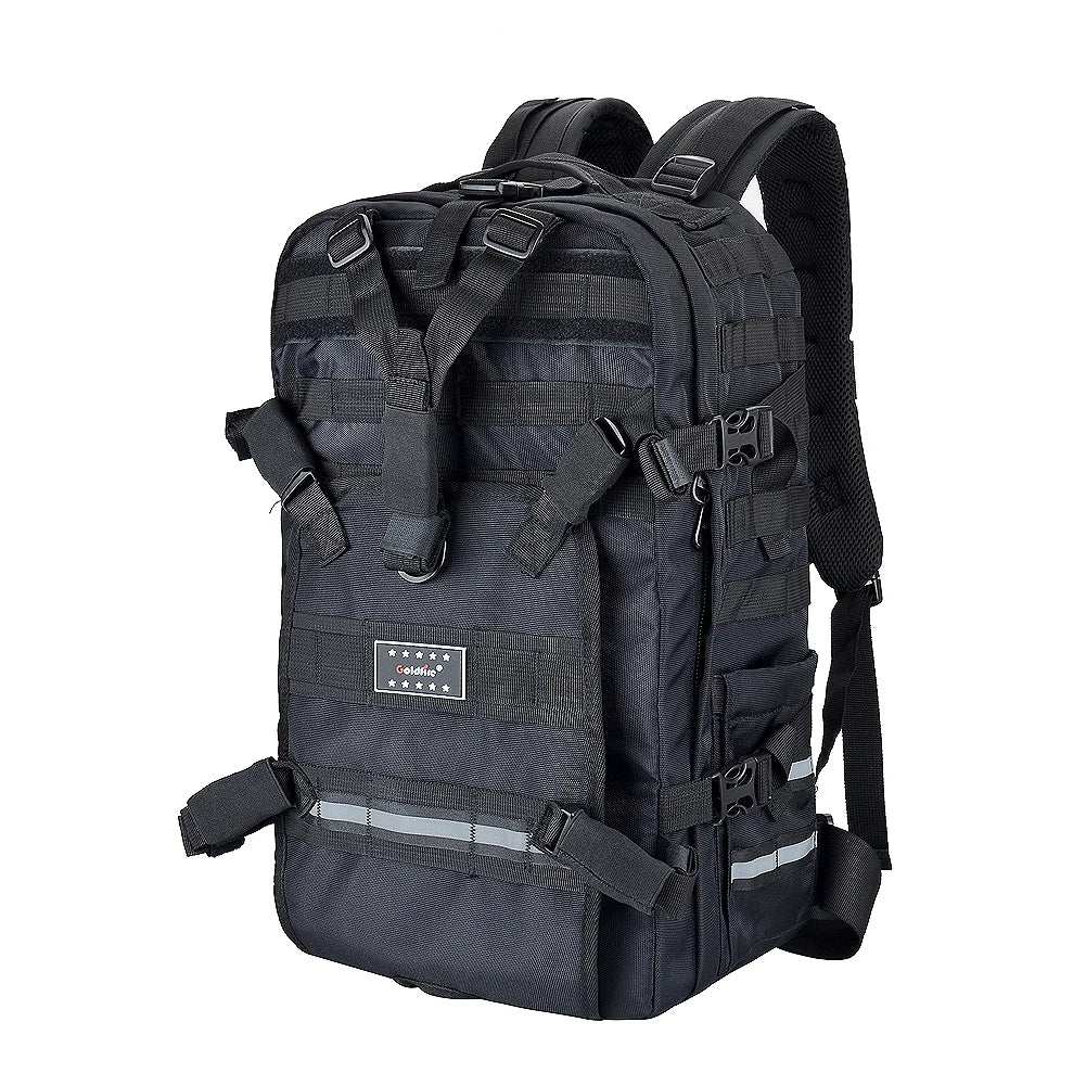 Wasserdichter Motorradhelm-Rucksack – Großes Fassungsvermögen, taktische Molle-Tasche zum Reiten, Wandern, Camping, Radfahren