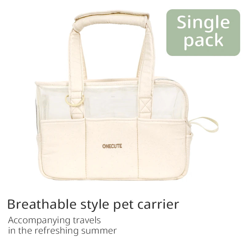 Stylish Outdoor Bag for Chihuahua & Small Pets - Breathable Pet Travel Bag