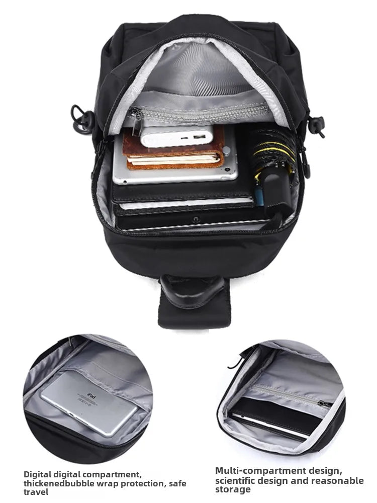 Wasserdichte Oxford-Umhängetasche für Herren – Lässiger Sport-Schulterrucksack & Messenger-Stil