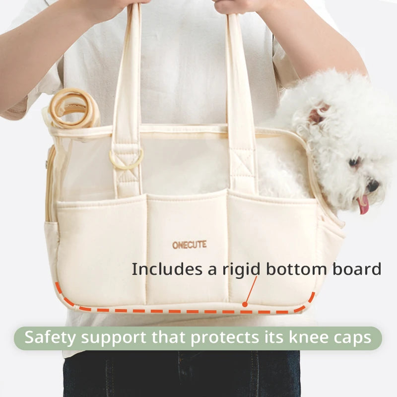 Stylish Outdoor Bag for Chihuahua & Small Pets - Breathable Pet Travel Bag