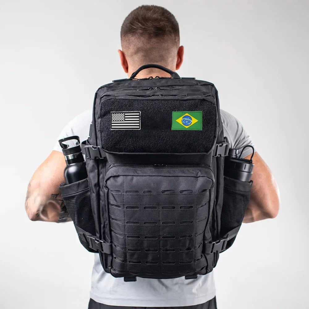 25L/50L Tactical MOLLE Backpack – Hunting, Hiking & Gym Rucksack for Men with 2 Bottle Holders, EDC Outdoor Bag