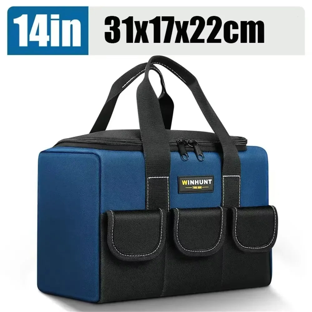 Wasserdichte Werkzeugtasche mit 30 % mehr Kapazität – Werkzeugtasche mit mehreren Taschen für Elektriker und Bauunternehmer