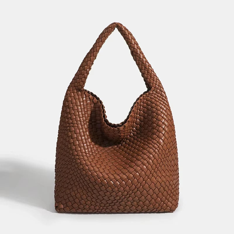 Modische Handtasche aus PU-Leder für Damen – gestreifte Tragetasche für die Arbeit und den Alltag