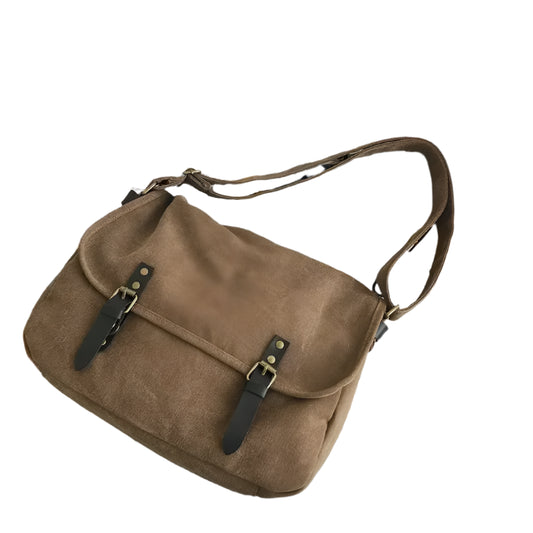 Vintage Canvas Umhängetasche – Großes Fassungsvermögen Schultertasche Messenger für Damen & Herren