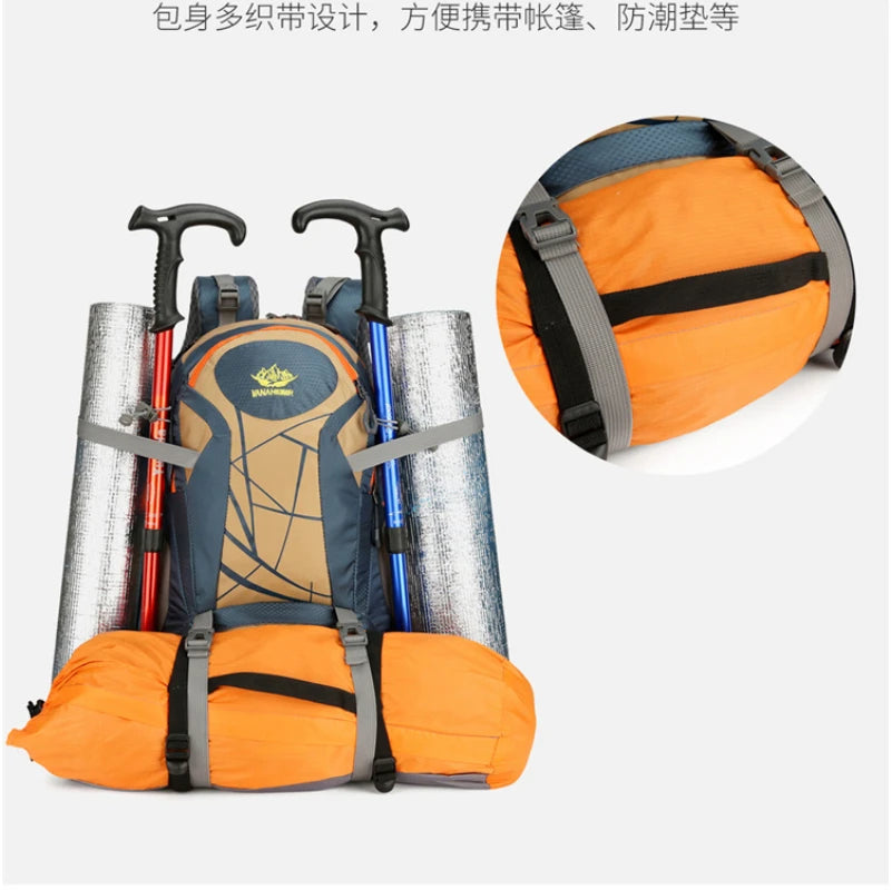 Outdoor Hiking Backpack Mountaineering Lightweight 50L