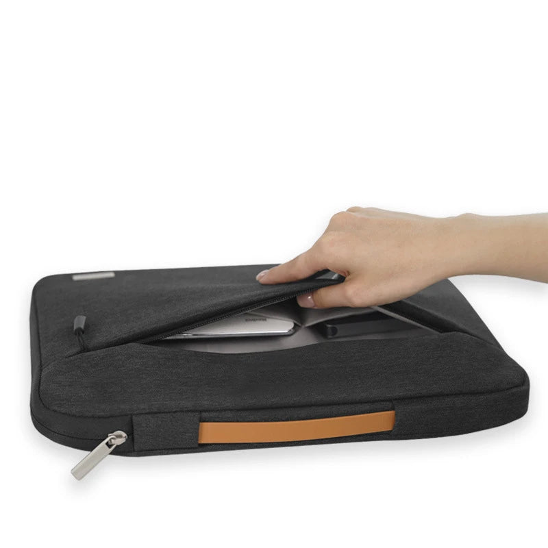 Stoßfeste Laptophülle mit mehreren Taschen und Griff – Passend für MacBook Air 13,6'', MacBook Pro 14'' und 16,2'' M3