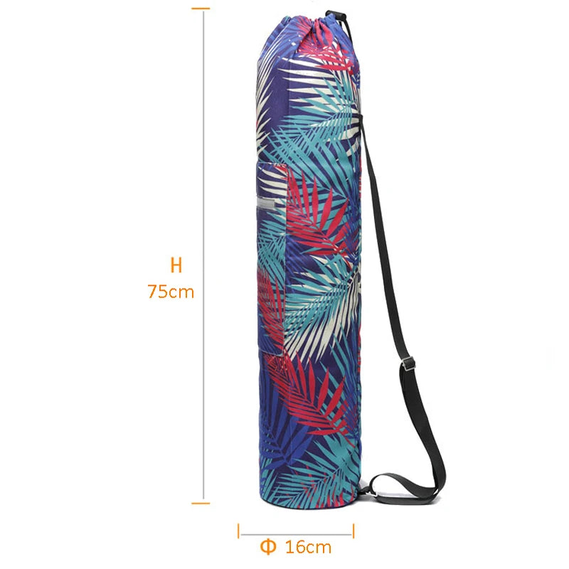 Yogamattentasche für Damen – Sporttasche mit Blumen- und farbenfrohem Design für Fitness, Pilates und Reisen