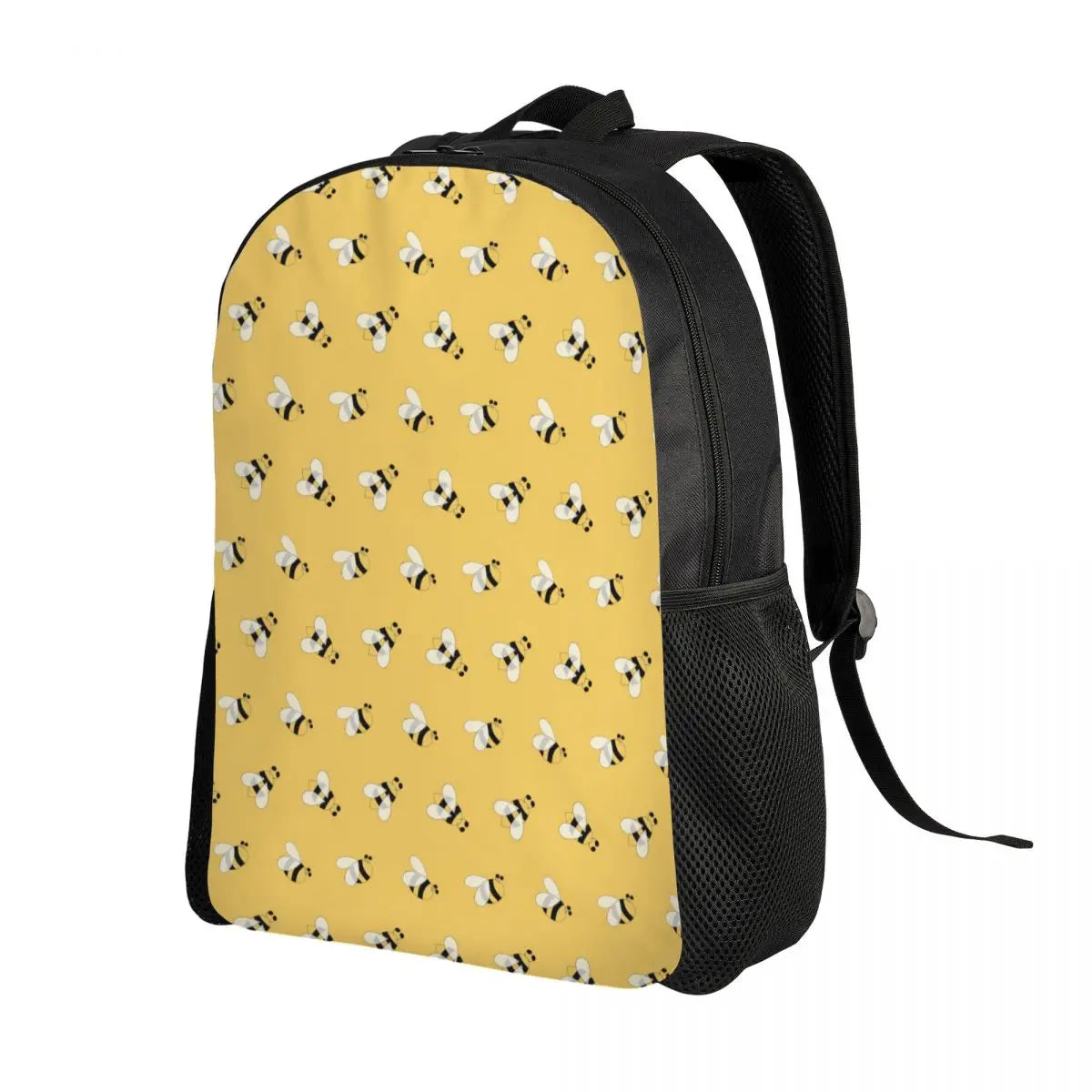 Benutzerdefinierter Cartoon-Bienen-Rucksack – Wasserdichte Schul- und Collegetasche für Damen und Herren | Lustiger Bücherrucksack mit Tiermuster und viel Stil