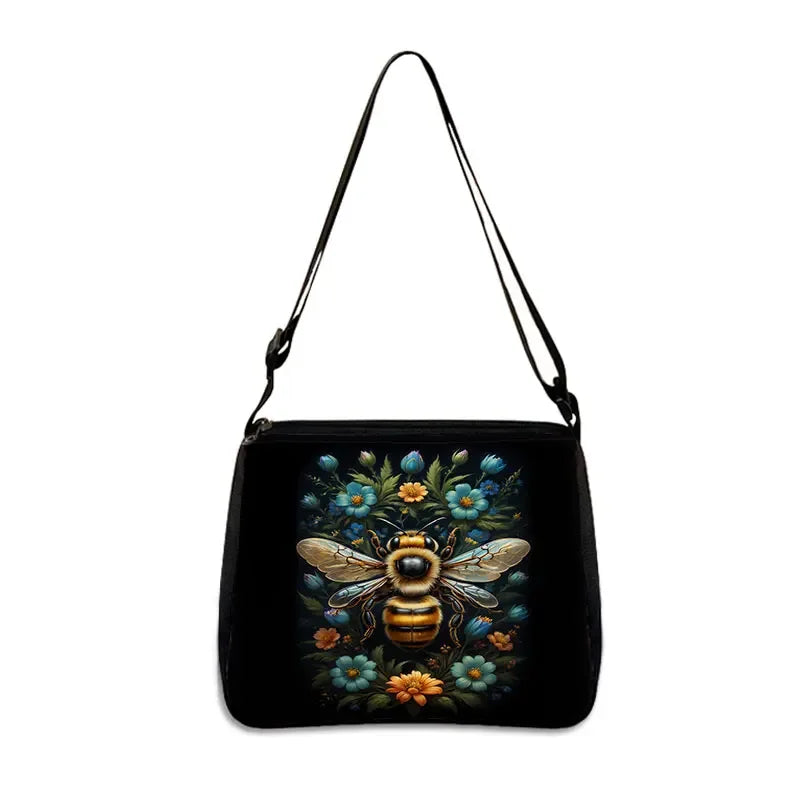 Umhängetasche mit Bienen-Print – Süße Handtasche und Handy-Geldbörse mit Honigbiene für Damen | Lustiges Reisegeschenk und Alltagsstil