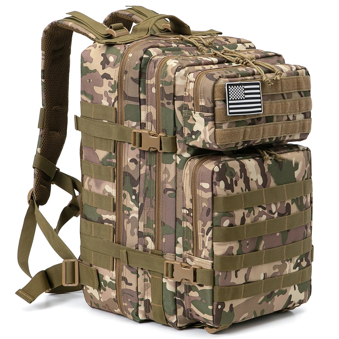 Taktischer Militärrucksack für Herren – Robuster Jagd-, Camping- und Wanderrucksack mit Molle-System