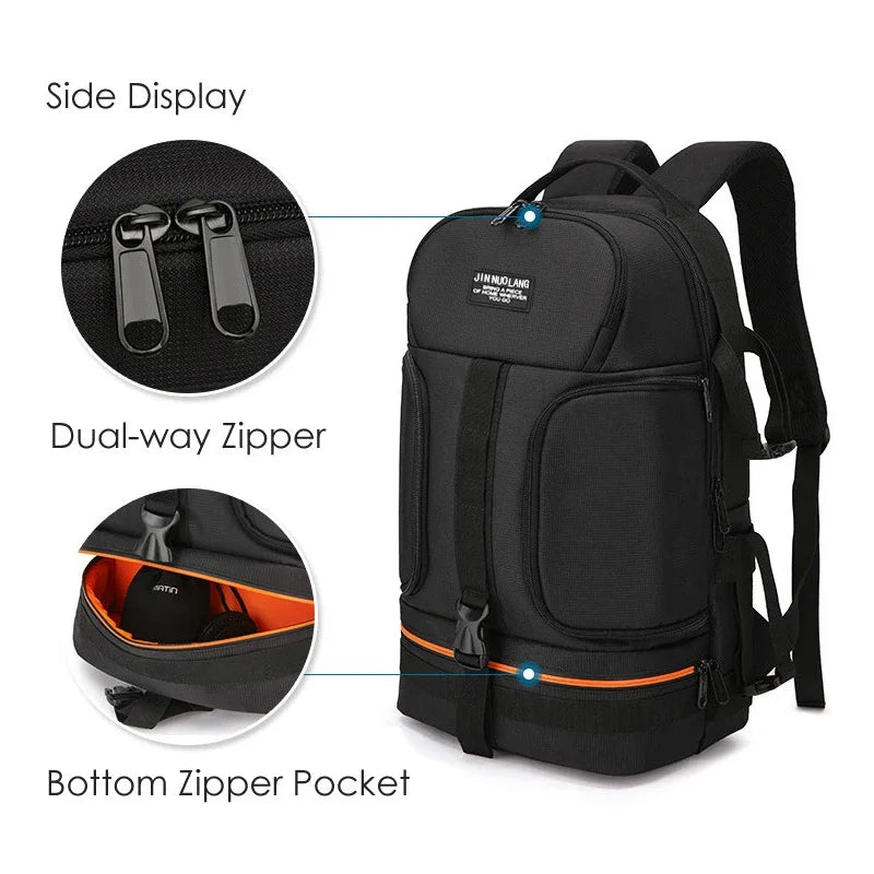 Großer wasserdichter DSLR-Kamera-Rucksack – Oxford-Outdoor-Tasche mit 15,6-Zoll-Laptopfach für Canon und Nikon