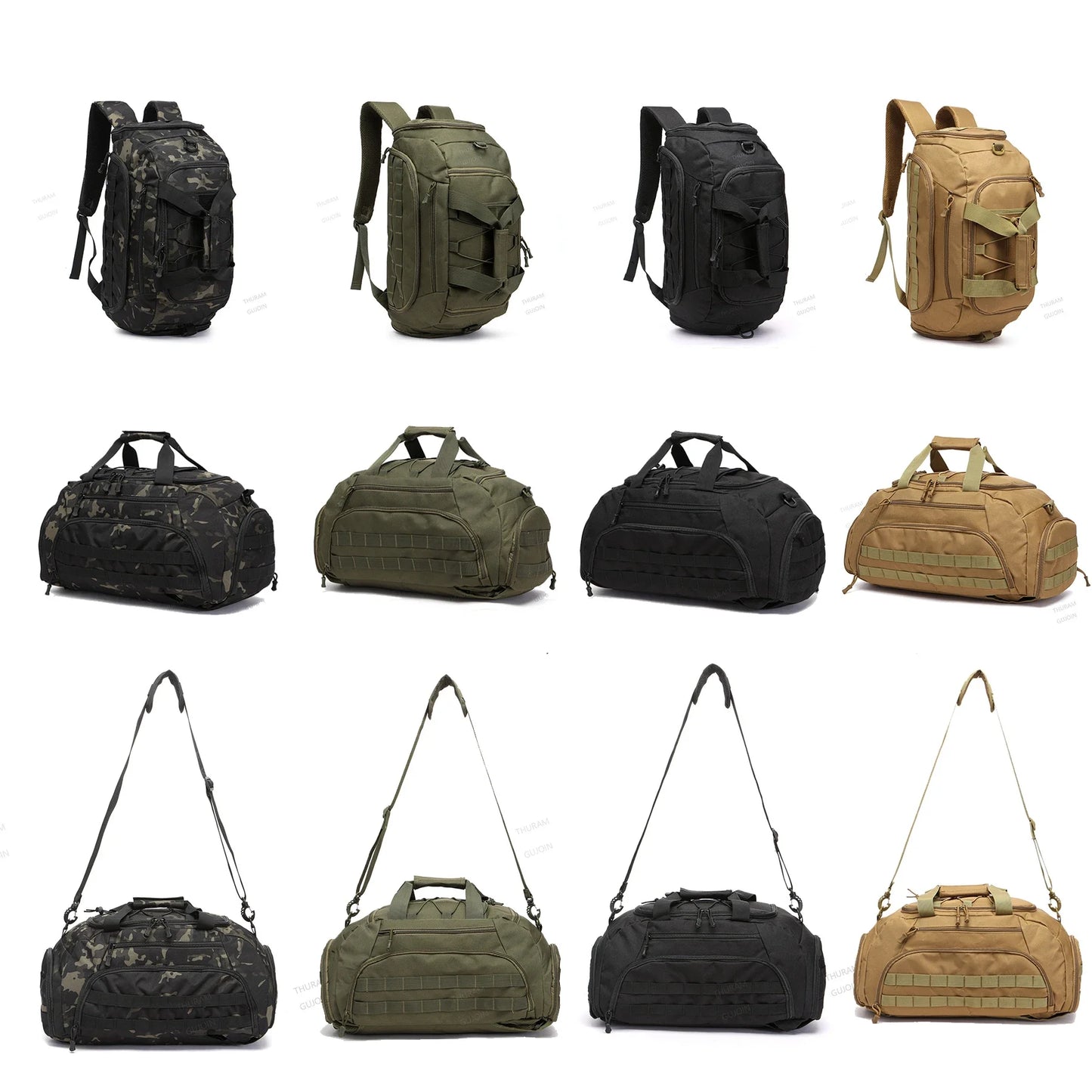 3-in-1-Sportrucksack mit Schuhfach – wandelbare Reisetasche & Sling Bag für Damen & Herren, Weekender & Reisetasche