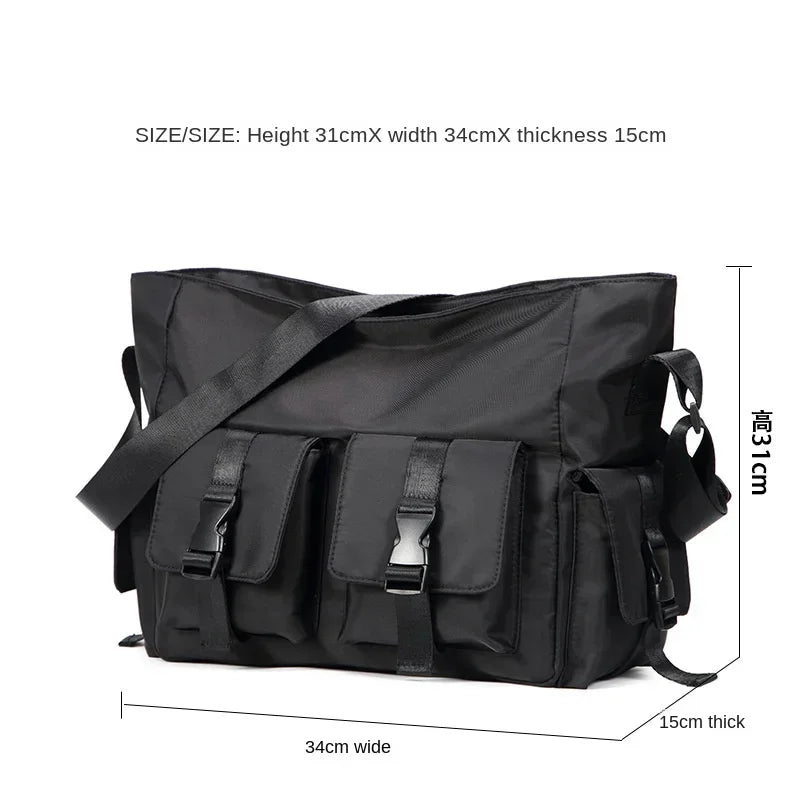 Große, wasserdichte Messenger Bag für Herren – Lässige Umhängetasche mit großem Fassungsvermögen für Arbeit und Reisen
