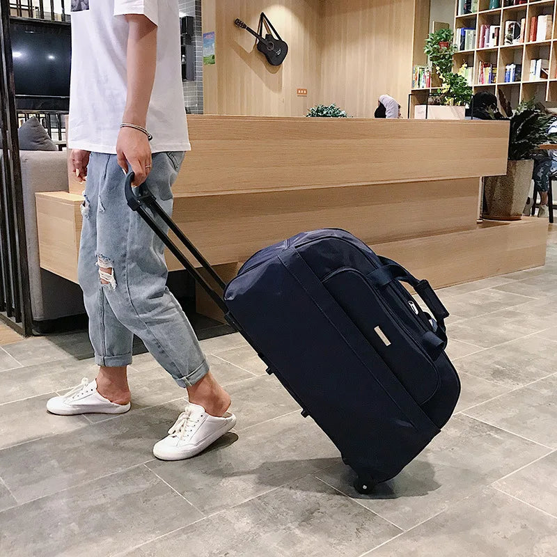 Reisetrolley mit Rollen – Handgepäck mit großem Fassungsvermögen und Rädern für Männer und Frauen