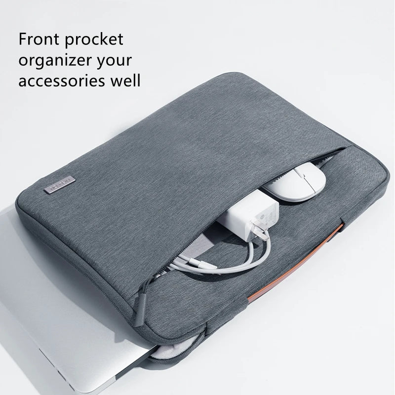 Stoßfeste Laptophülle mit mehreren Taschen und Griff – Passend für MacBook Air 13,6'', MacBook Pro 14'' und 16,2'' M3
