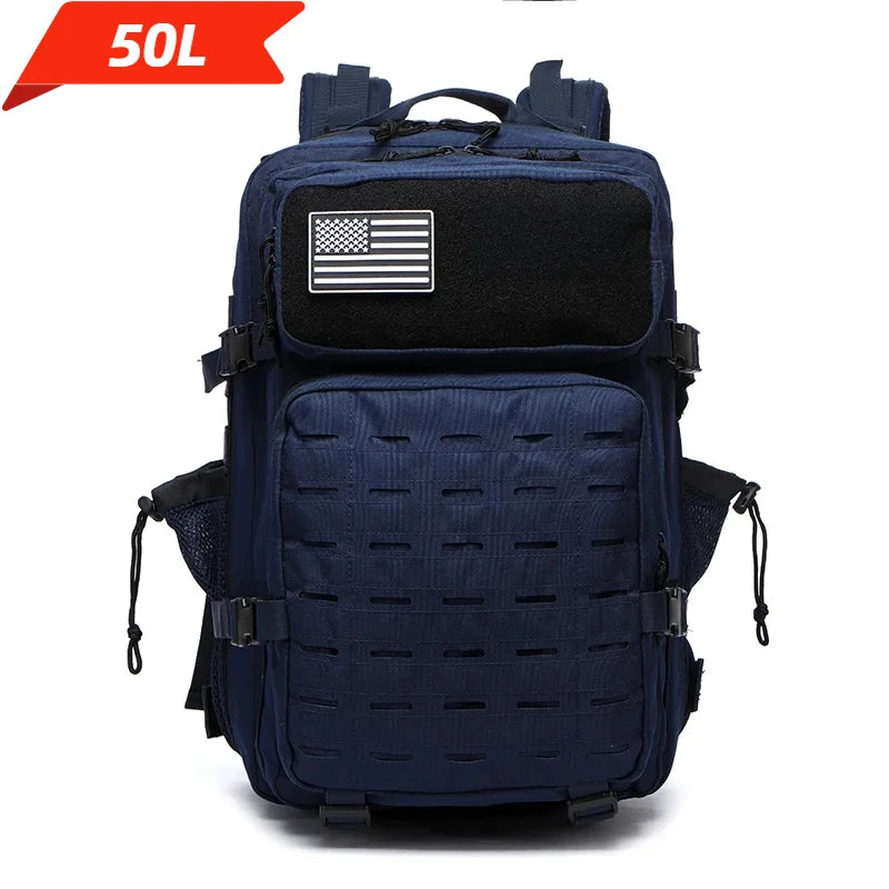 25L/50L Tactical MOLLE Backpack – Hunting, Hiking & Gym Rucksack for Men with 2 Bottle Holders, EDC Outdoor Bag
