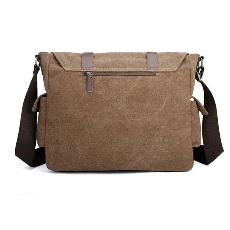 Herren Vintage Canvas Crossbody Bag – Lässige Messenger-Schultertasche für Reisen und den täglichen Gebrauch, Hohe Qualität