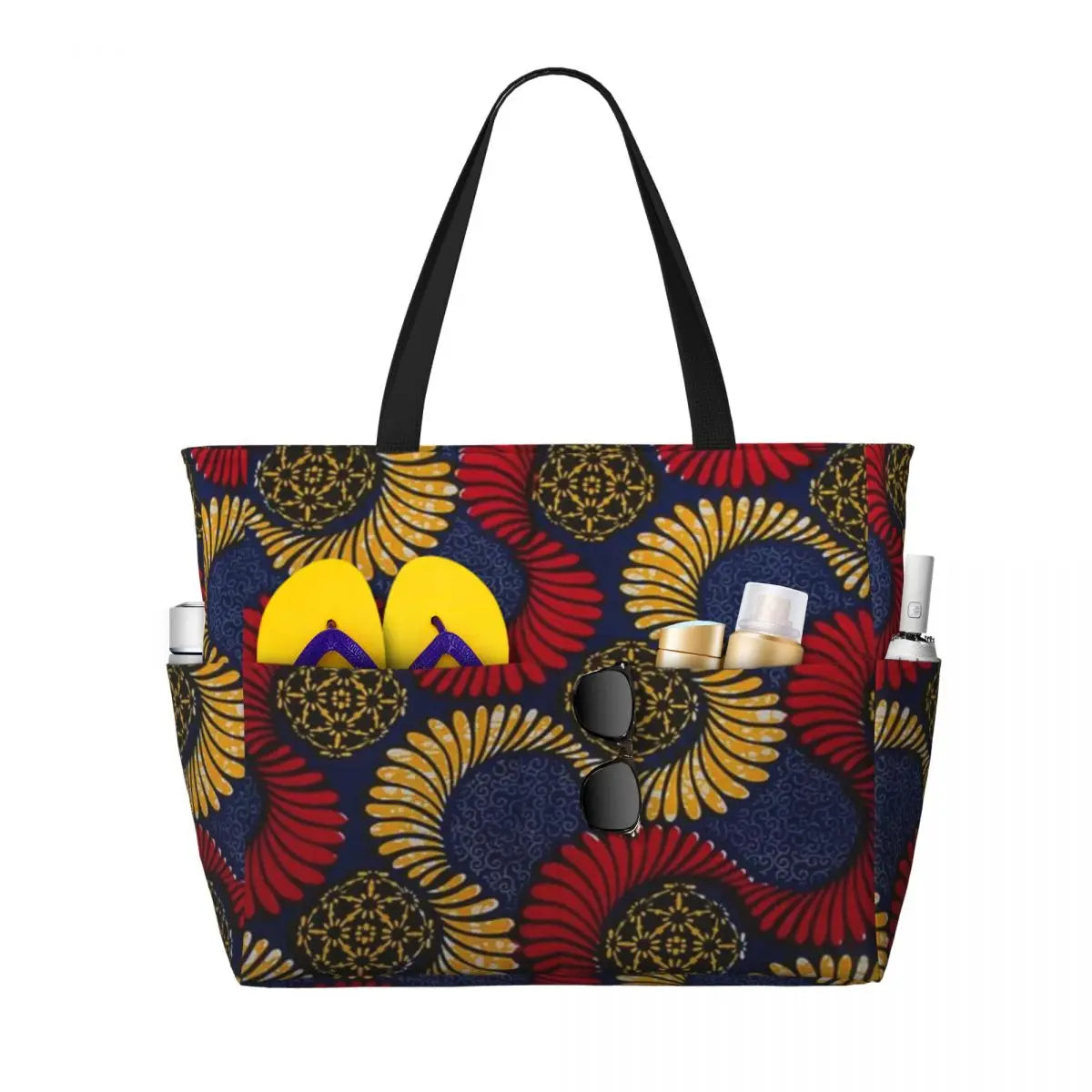 Custom Ethnic Print Travel Tote Bag Women Large Capacity