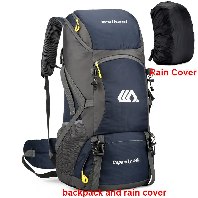 50L wasserdichter Wanderrucksack – Reise- und Campingrucksack mit großem Fassungsvermögen