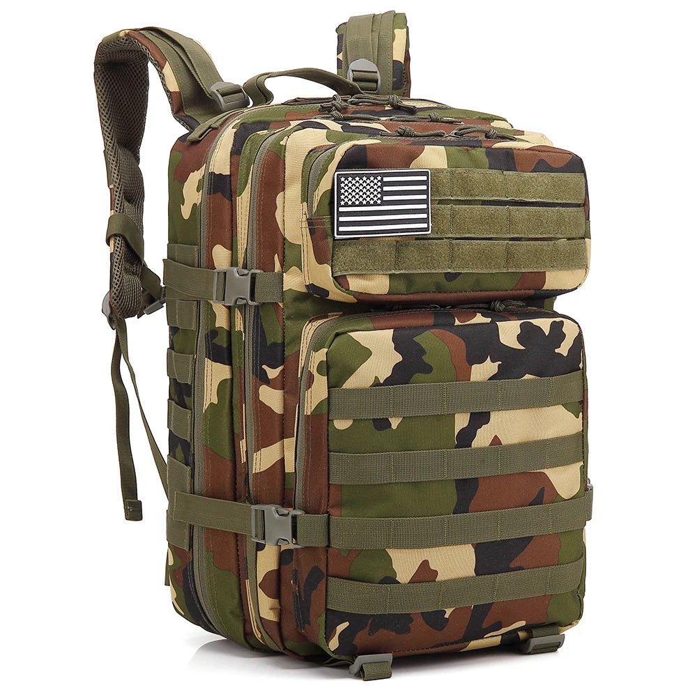 Taktischer Militärrucksack für Herren – Robuster Jagd-, Camping- und Wanderrucksack mit Molle-System