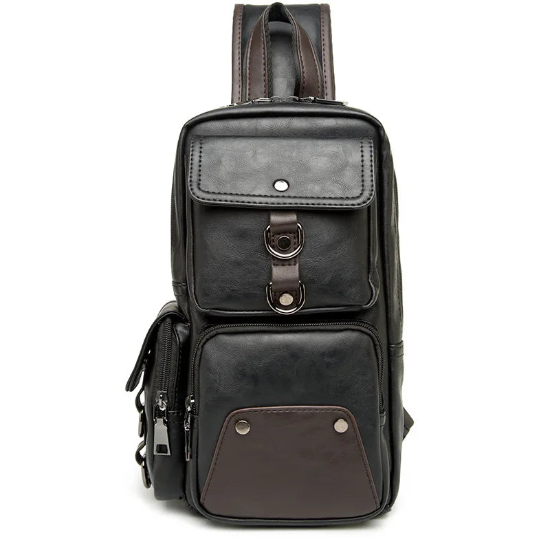 Vintage Umhängetasche für Herren – Wasserdichter Messenger aus PU-Leder für den täglichen Gebrauch und auf Reisen