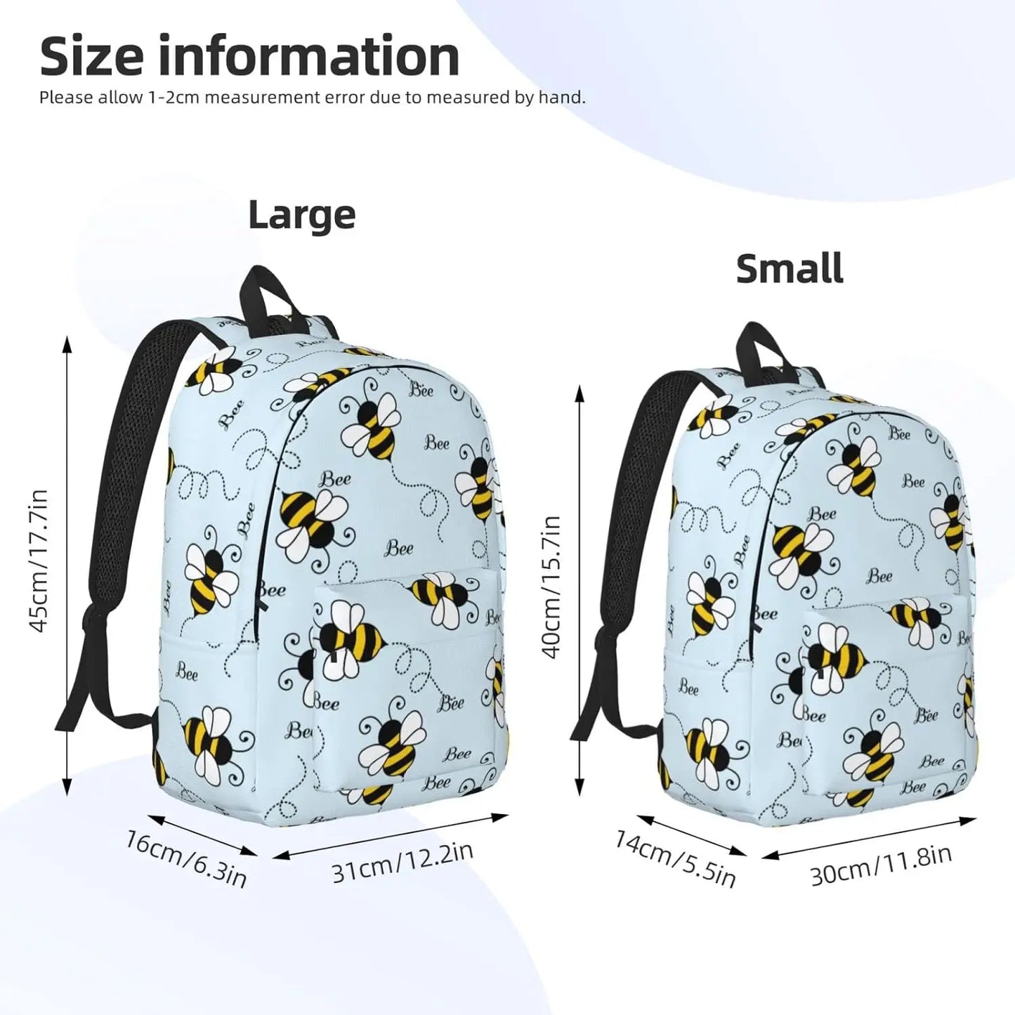 Honey Bee Canvas Laptop-Rucksack – Leichter Unisex-Tagesrucksack für Reisen und Outdoor