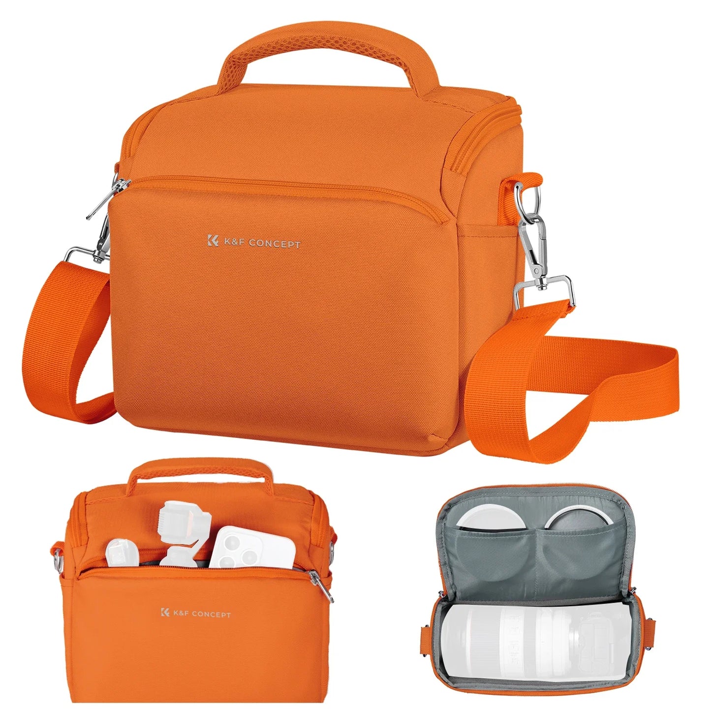 K&F Concept Wasserdichte Kameratasche – Kompakter Umhängerucksack für DSLR, SLR und Instax Mini 12