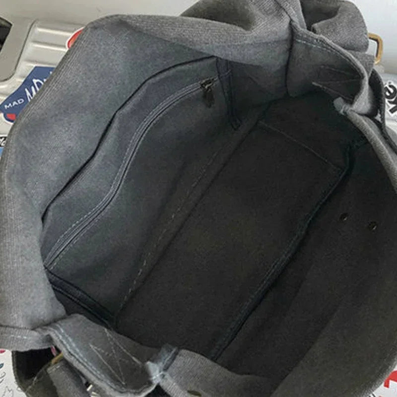 Vintage Canvas Umhängetasche – Großes Fassungsvermögen Schultertasche Messenger für Damen & Herren