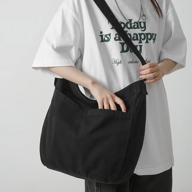 Lässige Umhängetasche aus Canvas für Damen – Schultertasche mit großem Fassungsvermögen für Reisen, Arbeit und den täglichen Gebrauch
