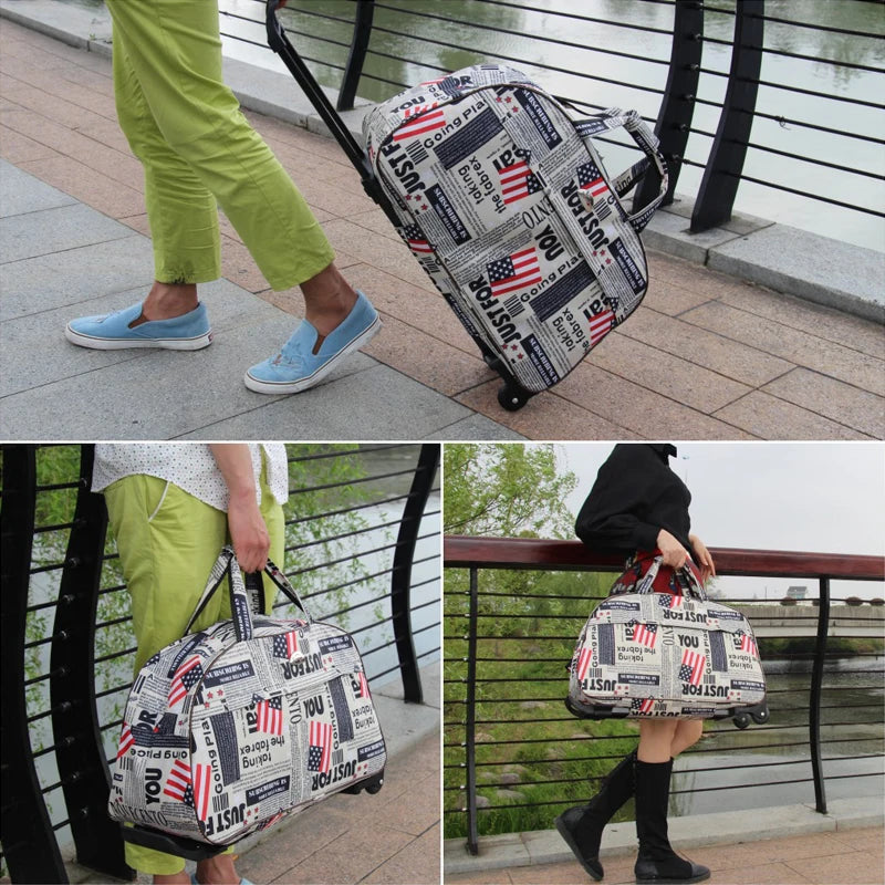 Wasserdichter Reisetrolley mit Rollen – Business-Rollkoffer für Damen und Herren